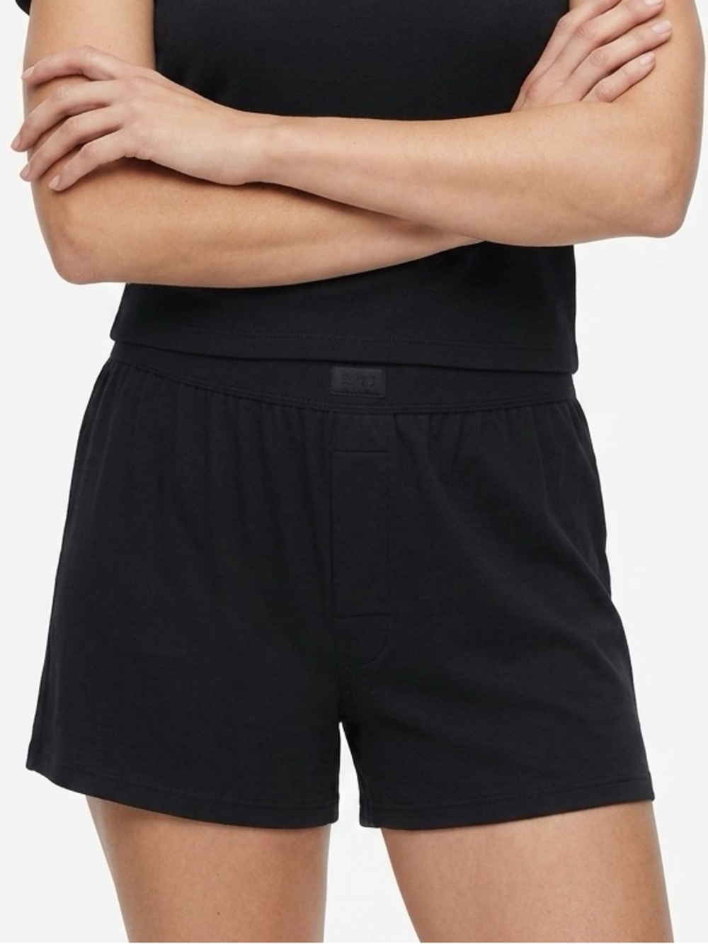 SKIMS | NEW Unisex Boyfriend Black Cotton Boxer Shorts Men’s or Women’s Size L